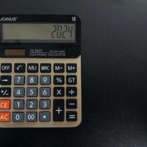 a calculator sitting on top of a table