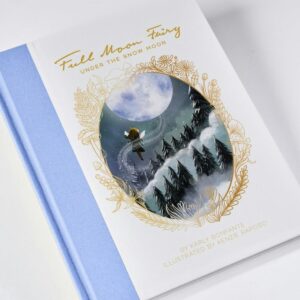 A book cover with a winter moon scene.